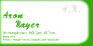 aron mayer business card